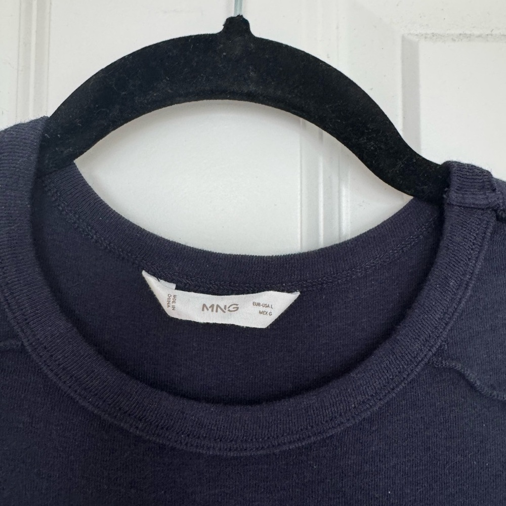 Mango Navy Jersey Maxi Dress Size L NWOT - Picture 4 of 5
